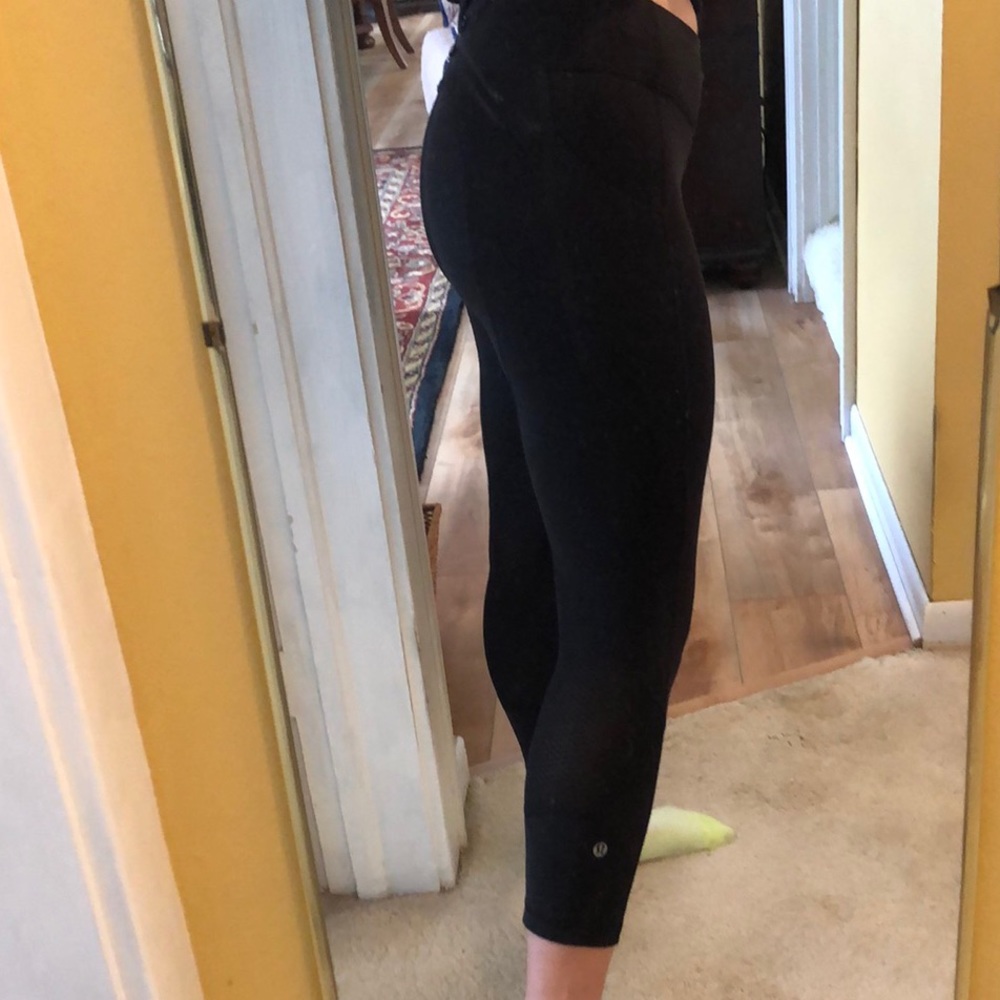 lulu lemon pace rival crop (4) - black - Picture 2 of 7